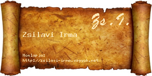 Zsilavi Irma névjegykártya